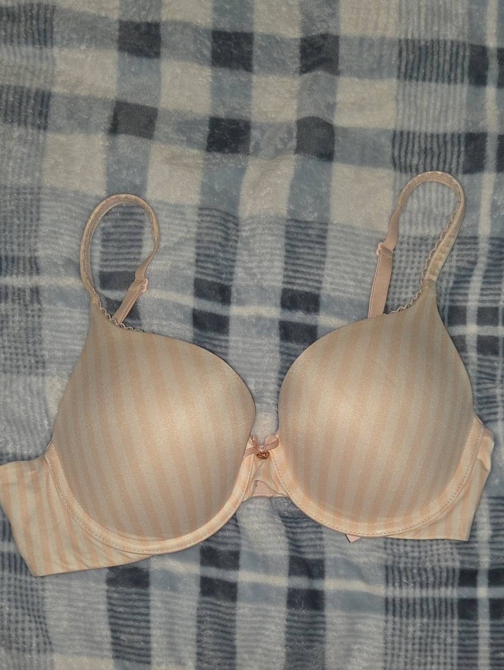 Victoria's Secret Light Pink Striped Body Bra